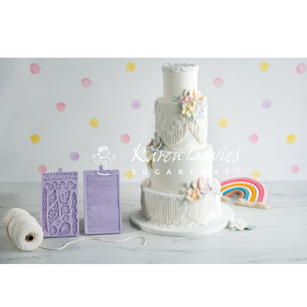Karen Davies Stampo In Silicone Per Decorazione Torte – Boccioli Di Rosa – 6 Cm – Colore Lilla - 2