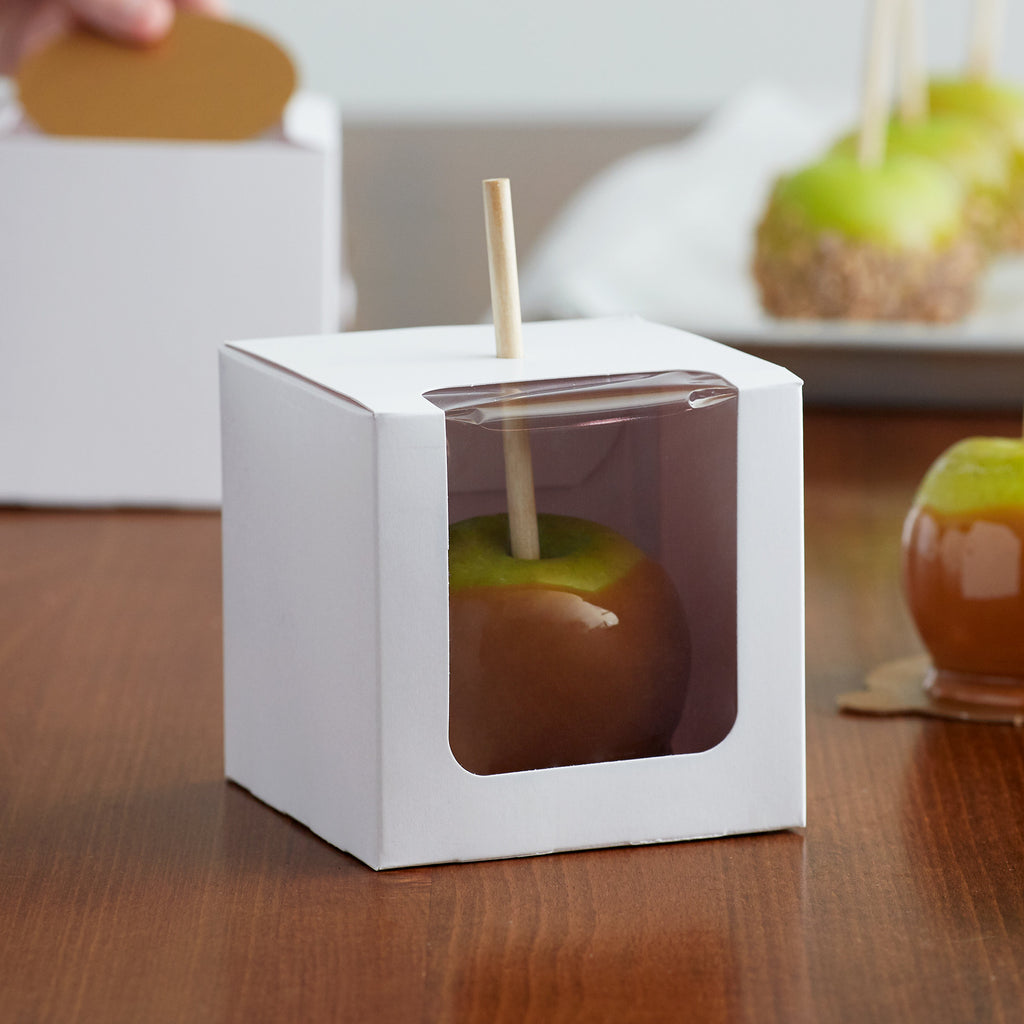 Baker's Mark Printed 1-Piece Candy Apple Box with Window