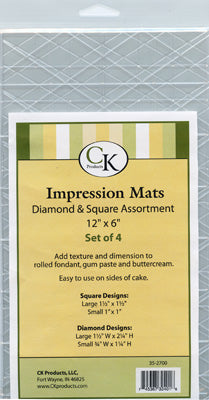 Impression Mat Assortment - Diamond/Square Set/4