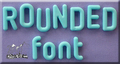 Rounded Font Full set Molds by Alphabet Moulds