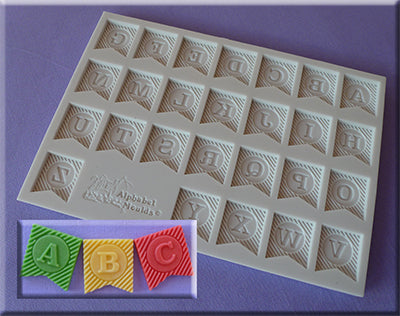 Ribbon Bunting Alphabet Molds by Alphabet Moulds