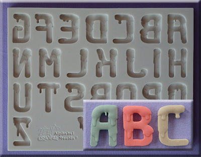 Dripping Font Mould by Alphabet Moulds