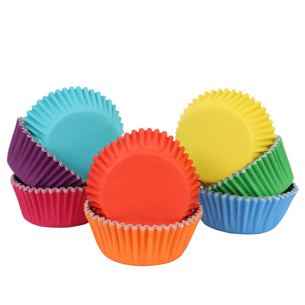 Cupcake Liner Foil Lined - Rainbow PK/100