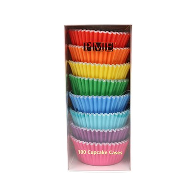 Cupcake Liner Foil Lined - Rainbow PK/100
