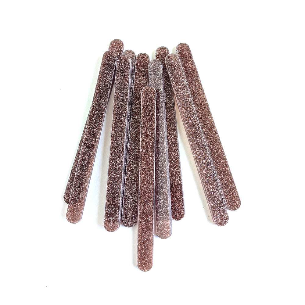 Brown Glitter Popsicles Acrylic Sticks (10 pcs)