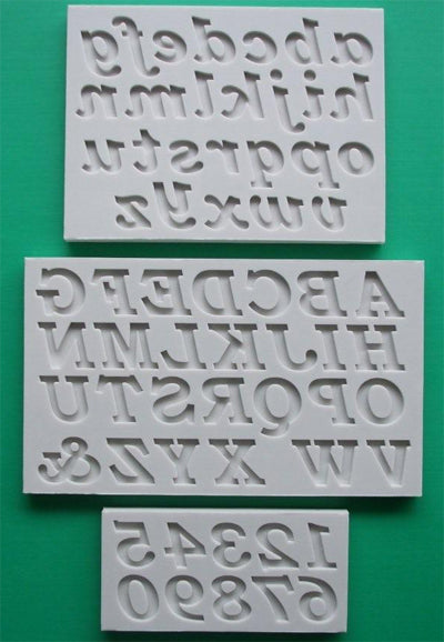 Bookman Old Style Alphabet Full Set Silicone Molds