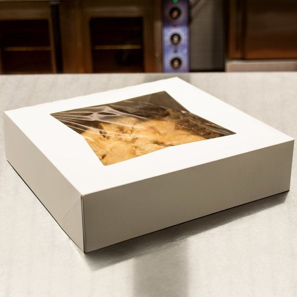 White With Window Pie Box 10″ x 10″ x 2 1/2″