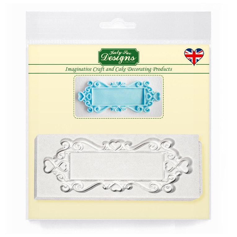 Rectangle Hearts Decorative Plaque Silicone Mould