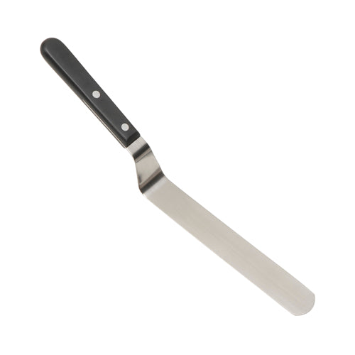 Offset Spatula with Black Plastic Handle 9-3/4in