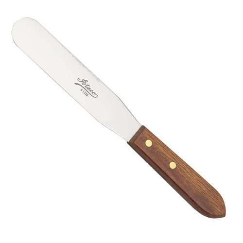 Ateco 1386 6" Blade Straight Baking / Icing Spatula with Wood Handle