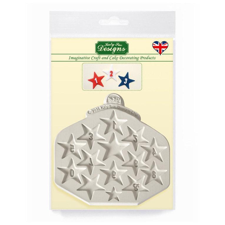 Star Numbers Silicone Mould