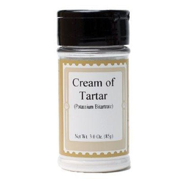 Cream of Tartar (Potassium Bitartrate) 3 oz.