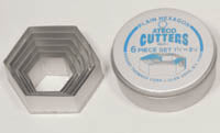 Plain Hexagon Cutter Set - 6 Pc
