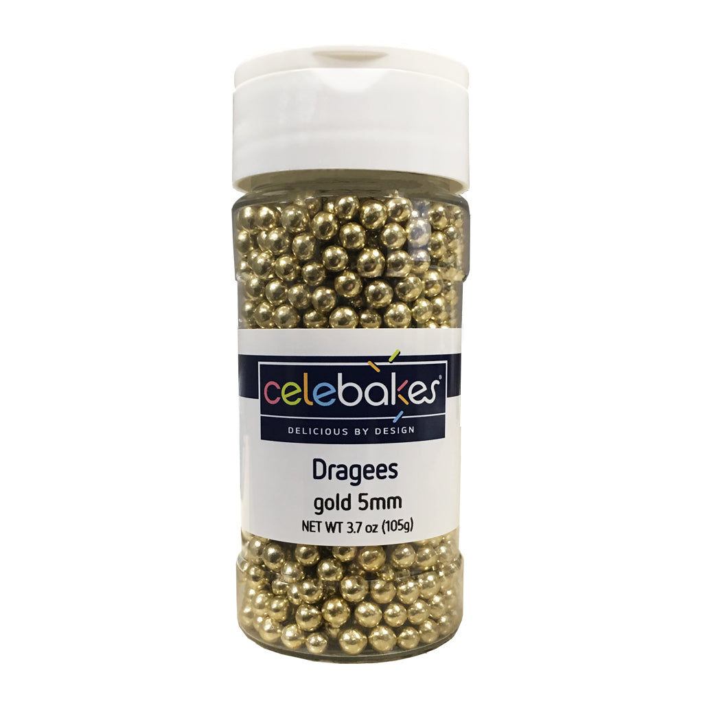 Gold Dragee 5mm 3.7 Oz