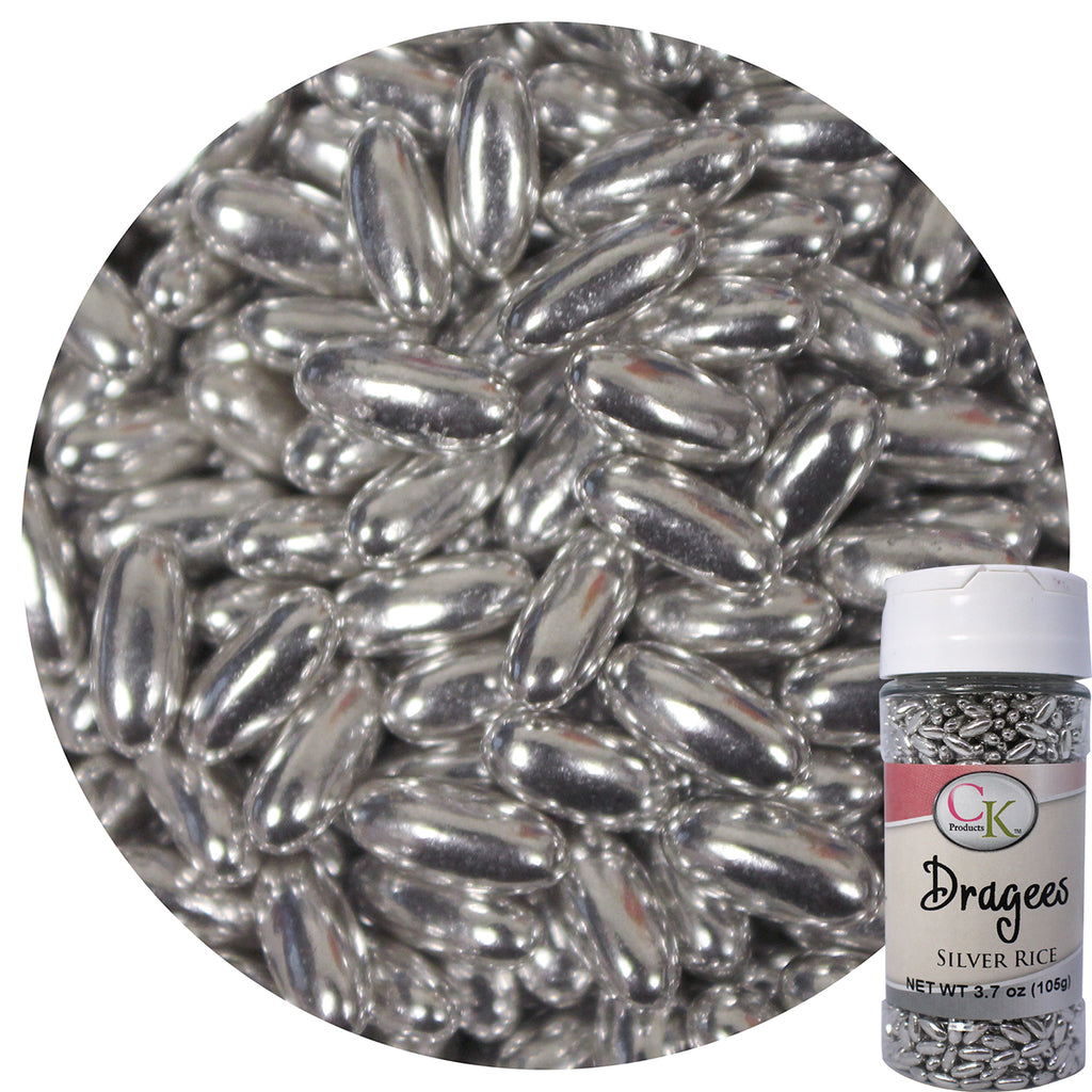 Silver Rice Dragee, 3.7 Oz