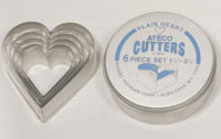 Plain Heart Cutter Set