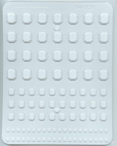 RECTANGLE GEMS ASSORTMENT HARD CANDY MOLD