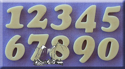 Numbers Cookie Font 18mm Mould by Alphabet Moulds