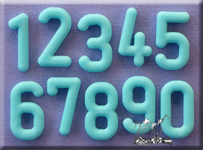 Rounded Font Numbers Mould by Alphabet Moulds