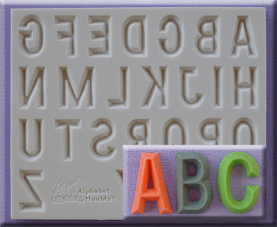 Pyramid Font Molds by Alphabet Moulds
