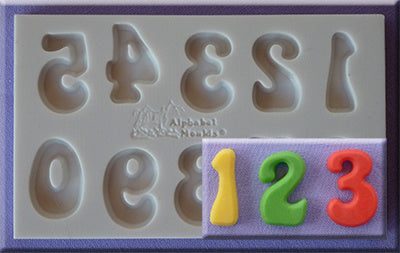 Fun Font Numbers Mould by Alphabet Moulds