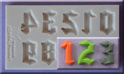 Gothic Font Numbers Mould by Alphabet Moulds