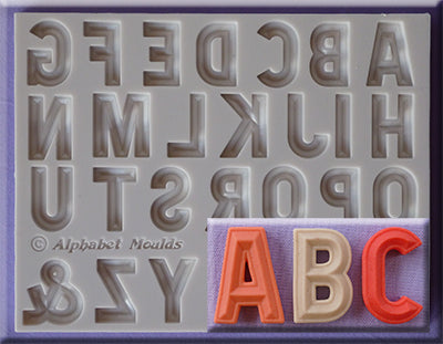Bevelled Font Moulds by Alphabet Moulds – FiestaCake Supplies
