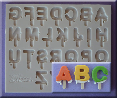 Lolly Font moulds by Alphabet Moulds