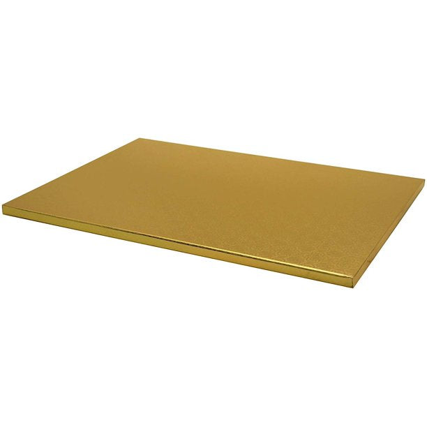 Gold Rectangular Cake Drum 12"