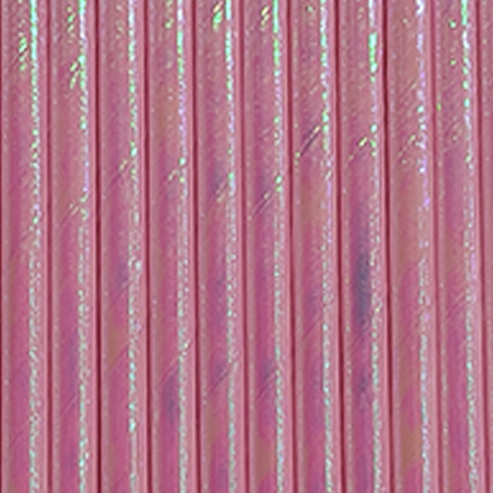 Pink Holographic Paper Straws (25 pcs)