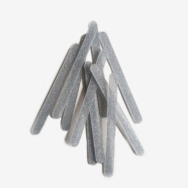 Silver Glitter Popsicles Acrylic Sticks (10 pcs) – FiestaCake Supplies