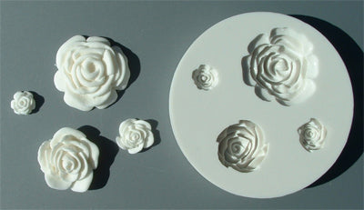 Roses 4 in 1 Silicone Mould by Alphabet Moulds