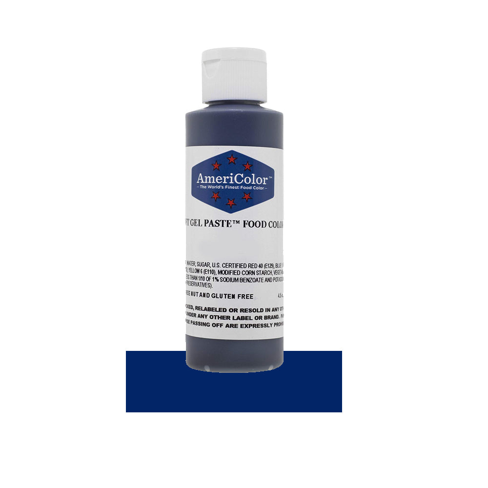 Americolor Navy Blue Soft Gel Paste Food Coloring 4.5 Oz