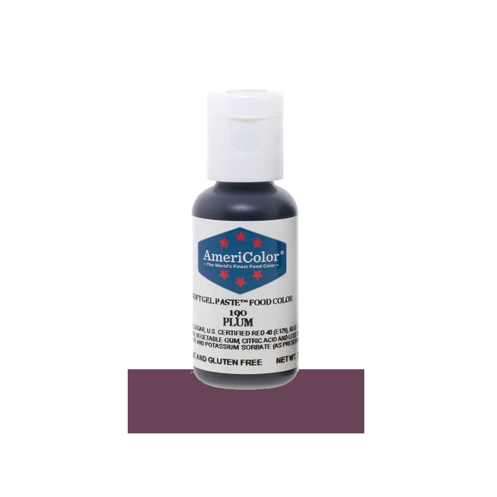 Americolor Plum Soft Gel Paste Food Coloring 0.75 Oz