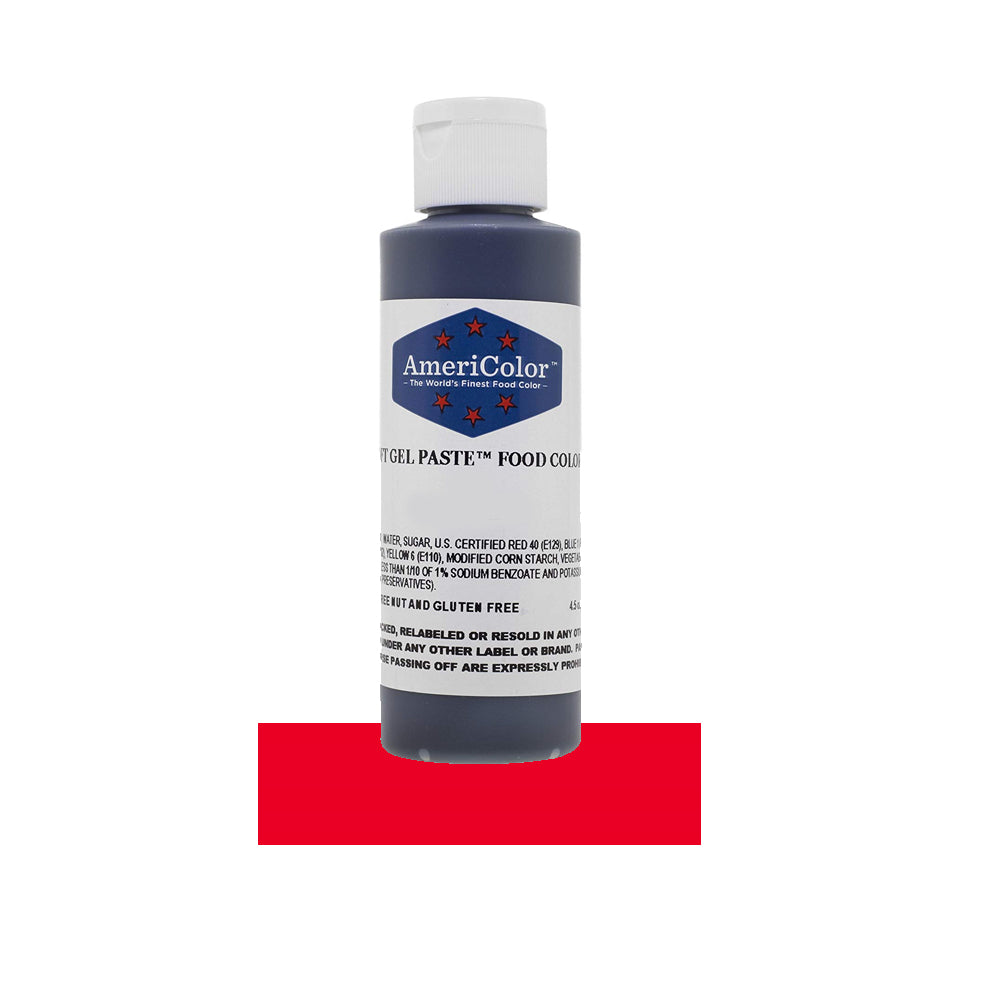 Americolor Red Red Soft Gel Paste Food Coloring 4.5 Oz