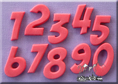 Comic Book Font Numbers Silicone Molds