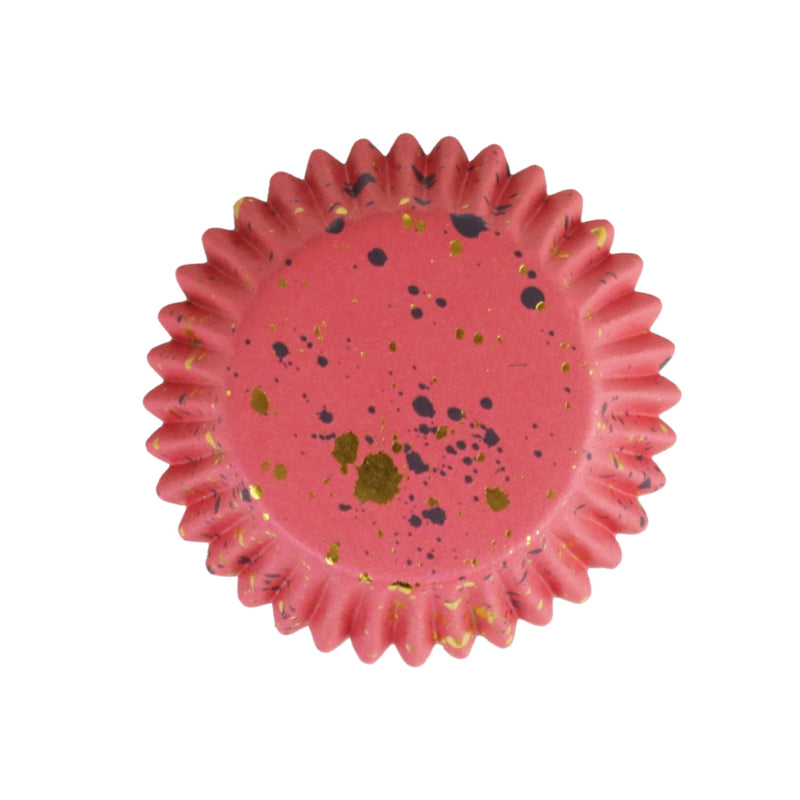PME Foil Baking Cups Pink & Gold Flecks Pk/30