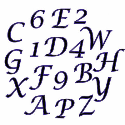 FMM SCRIPT CAPITAL LETTERS & NUMBER TAPPIT - 3/4in