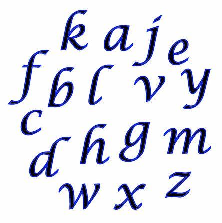 FMM Alphabet Lower Case Script