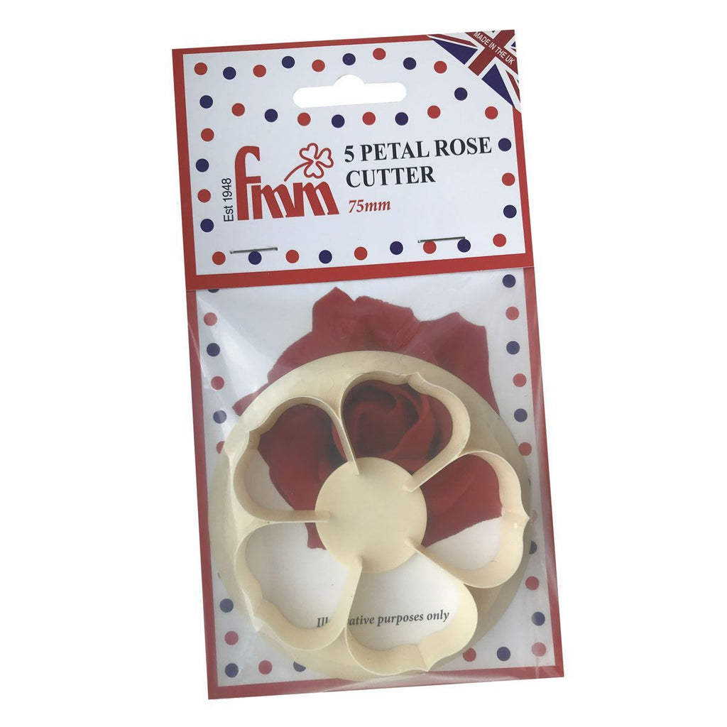 FMM 5 Petal Rose 75mm Cutter
