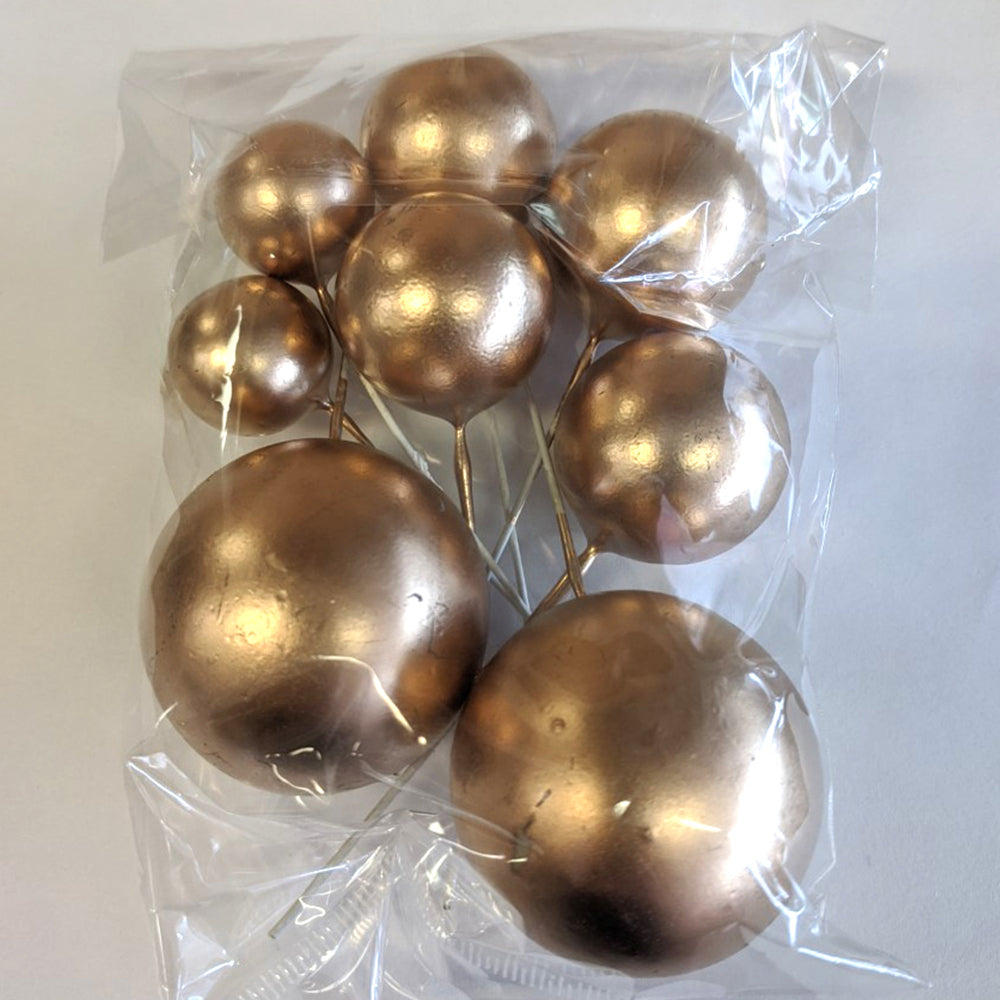 Gold Colored Balls for Cake Decoration