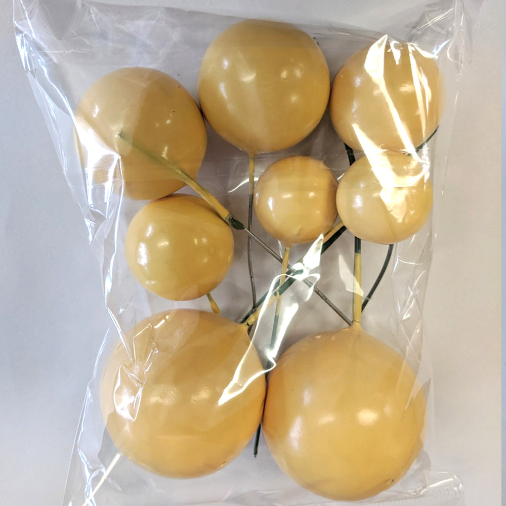 Yellow Colored Balls for Cake Decoration